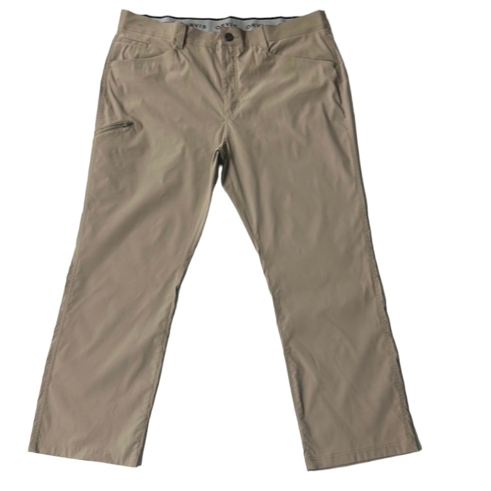 Orvis Khaki Lightweight Stretch Water Repellent Travel Hiking Tech Pant 40x30